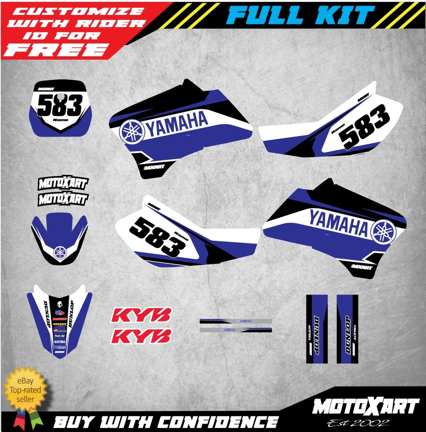 Custom Graphic Kit DUSTY STYLE for Yamaha TTR 90 (2000-2006)