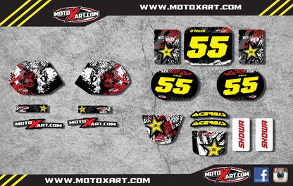 Custom Graphic Kit for Honda QR 50 - GRAFFITI Style Decals (All Years)