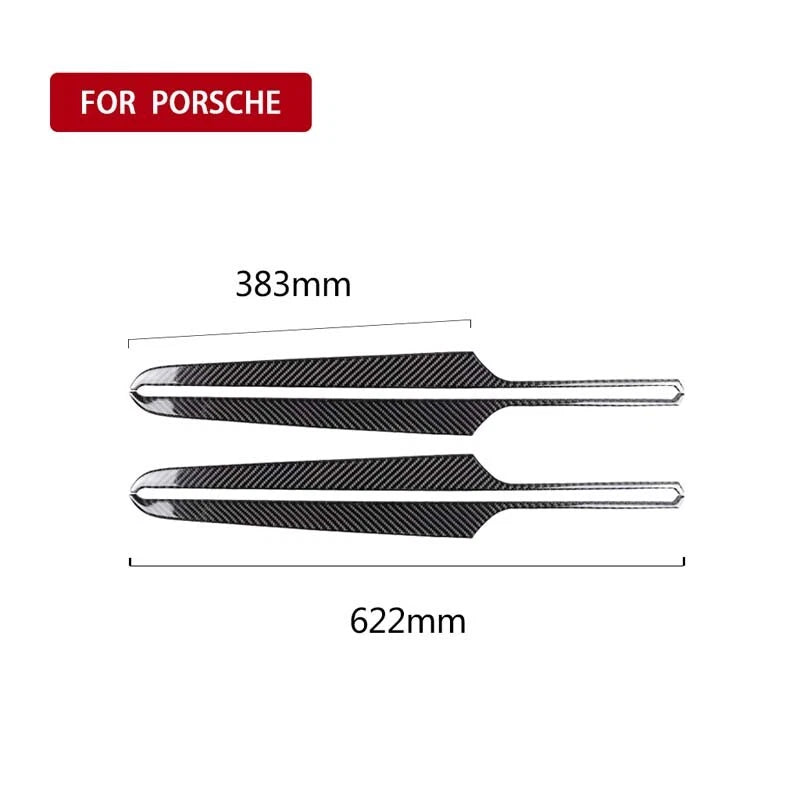 Real Carbon Fiber Interior Side Door Panel Decor Trim Fit For Porsche Macan