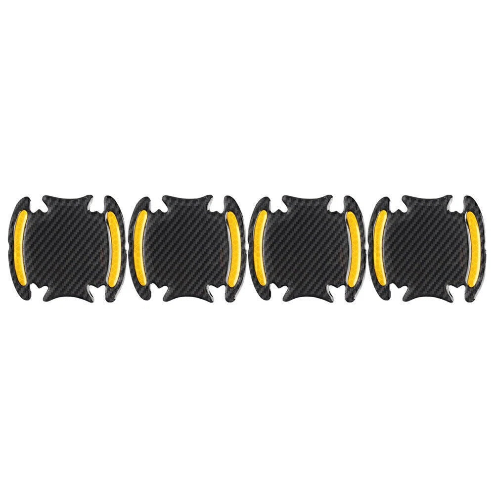 Carbon Fiber Gold Door Handle Reflective Sticker Scratch Cover Protection