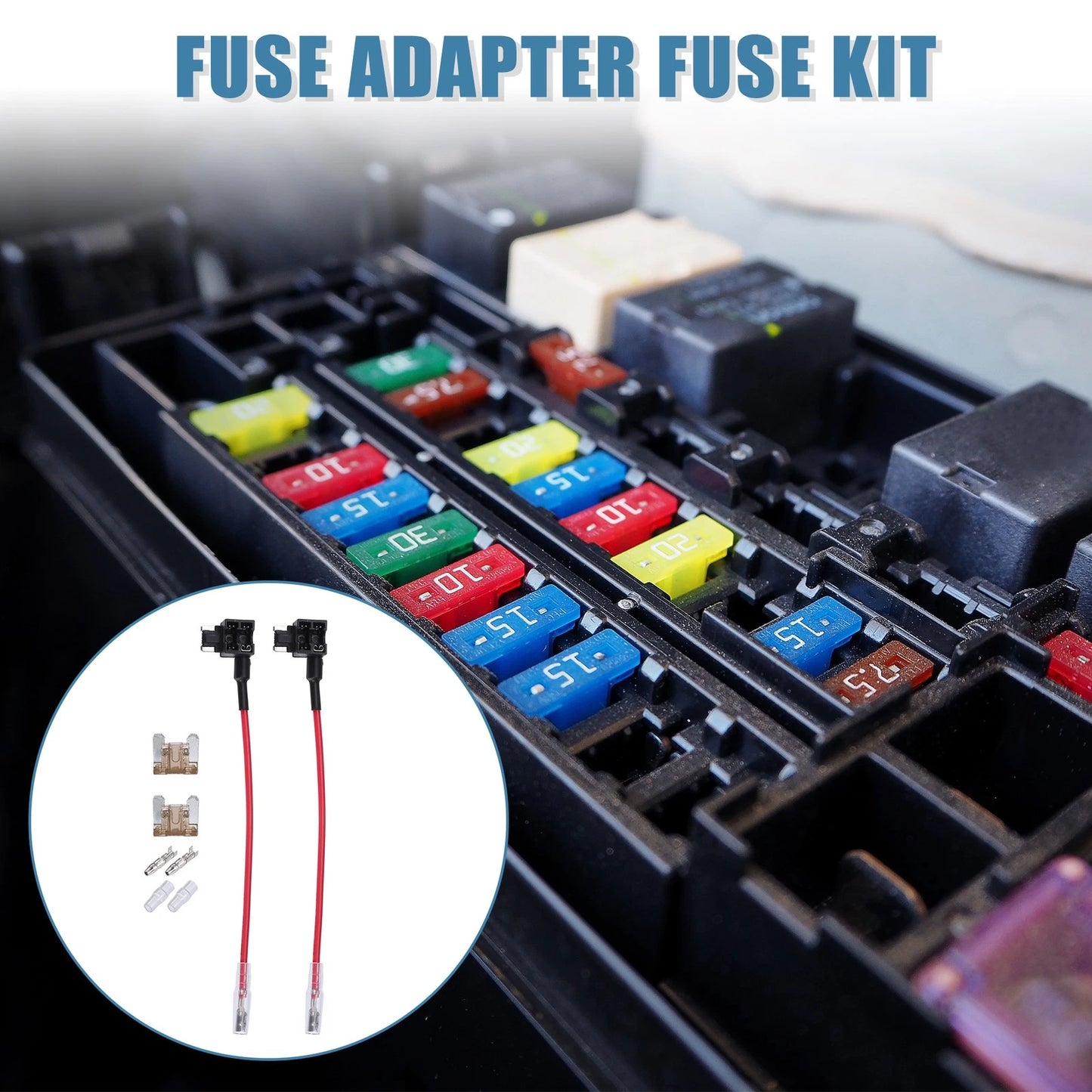 32V Low Profile Mini Fuse Adapters with 7.5A Blade Fuse for Car