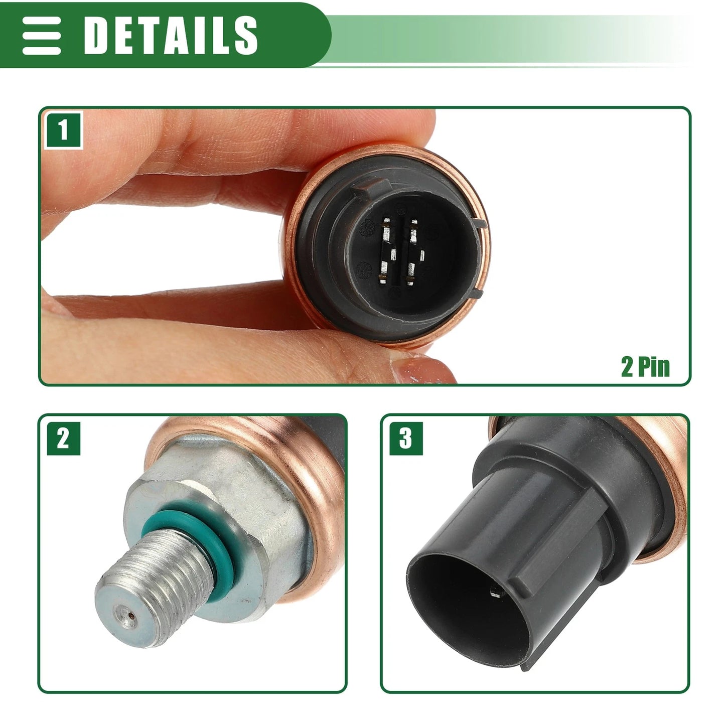 Oil Pressure Sensor for Honda CR-V (2002-2011) Silver Tone