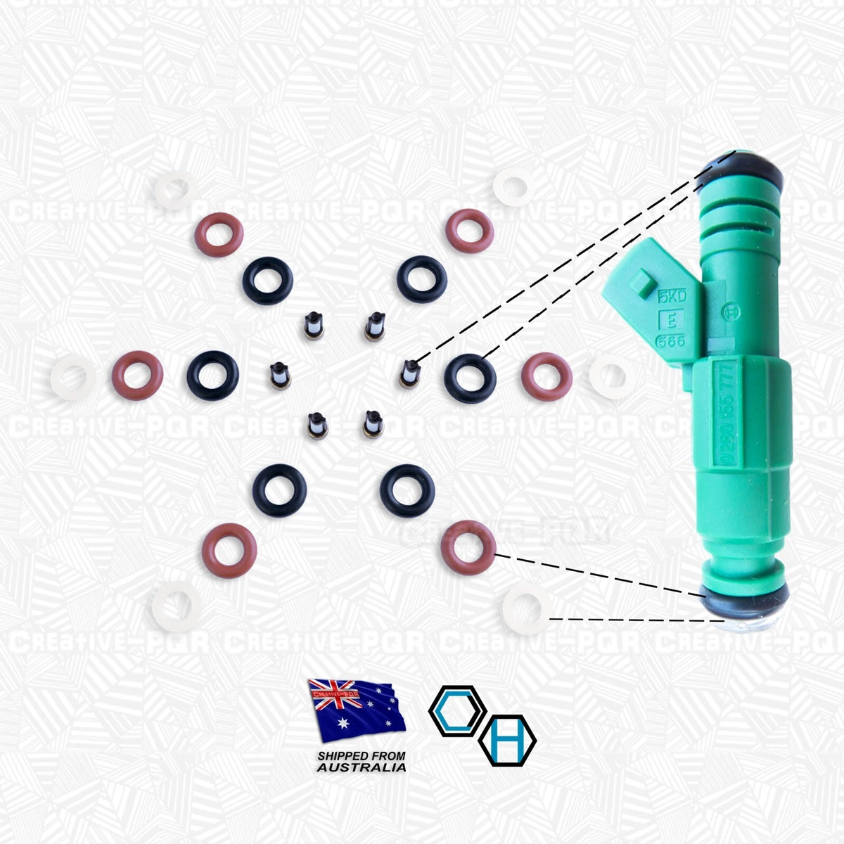 Fuel Injector Service Kit for Holden Commodore VT VU VX VY Ute 3.8L V6 (1997-2007)