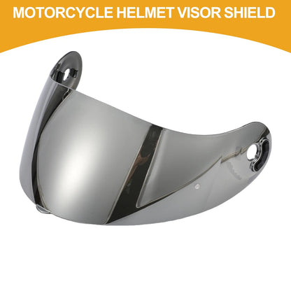 Motorcycle Helmet Visor Shield 3-Snap Resin Silver Tone 1pc for X-803