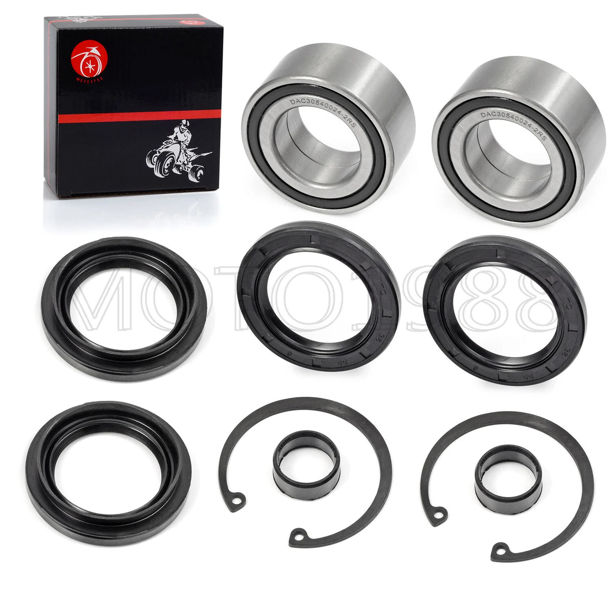 2 x Front Wheel Bearing & Seals for HONDA Foreman Rubicon 400–500 Rincon (2003–2013)