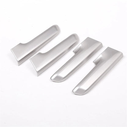 4 x ABS Silver Interior Door Handle Covers for Toyota Land Cruiser Prado (2010-2018)