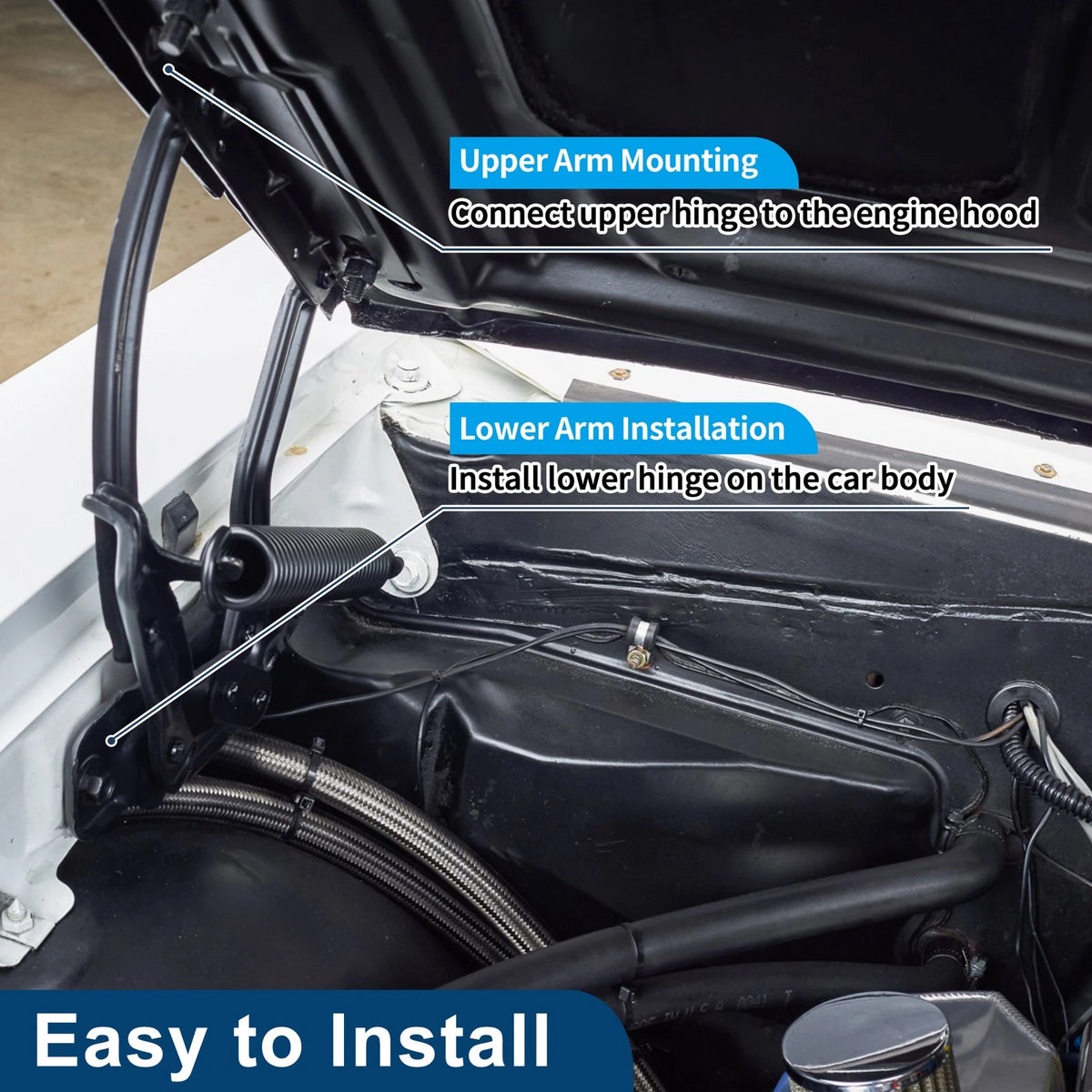 Hood Hinges 1 Pair for Toyota Tacoma (2015-2022)
