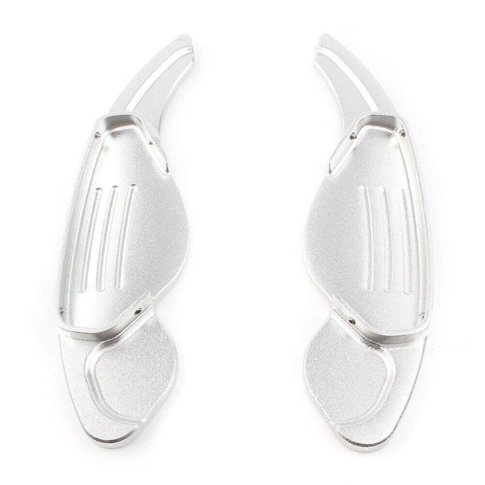 2 x Silver Steering Wheel Shift Paddle Shifters for Land Rover Jaguar