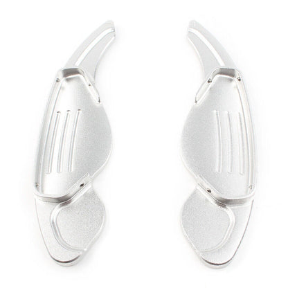 2 x Silver Steering Wheel Shift Paddle Shifters for Land Rover Jaguar