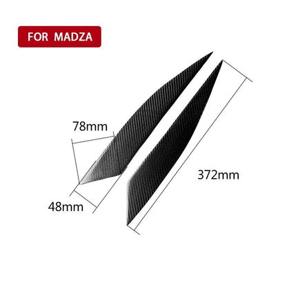 Carbon Fiber Headlight Eyebrow Cover Trim for Mazda RX-8 2004-2008