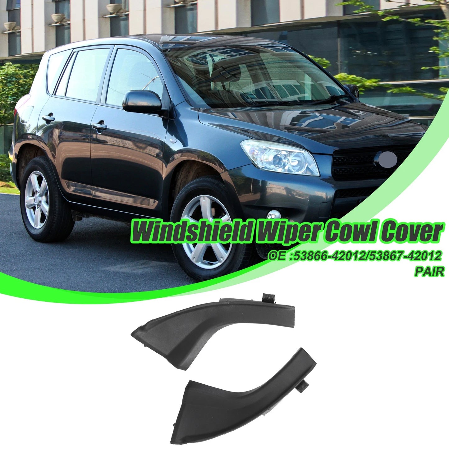 Pair Front Left Right Cowl Extension Trim Cover for Toyota RAV4 (2006–2012)