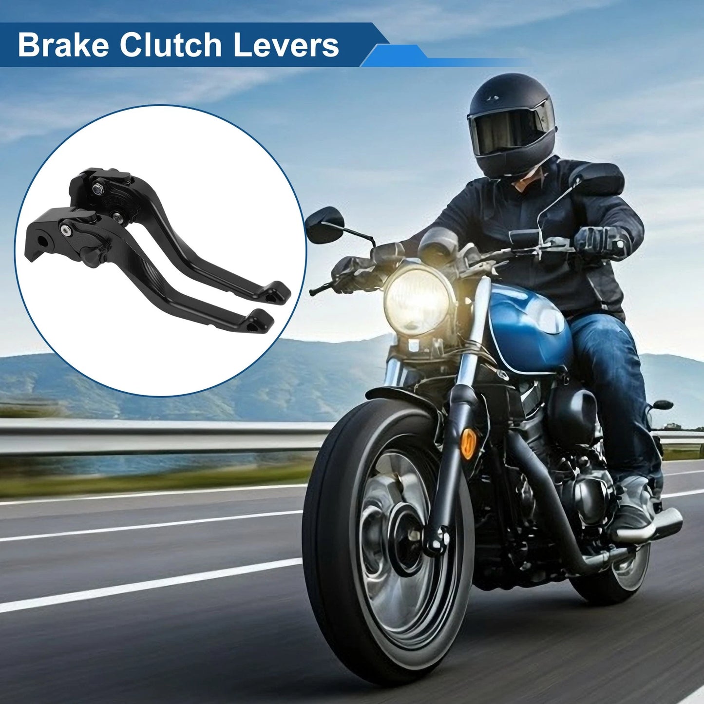 1 x Black Brake Clutch Levers for Yamaha YZF-R1 (2009–2014)