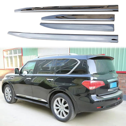 4X Chrome Door Sill Moulding Strip for Infiniti QX80 (2011–2024)
