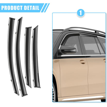 Window Vent Visor Deflectors Rain Guards for Nissan Sedan