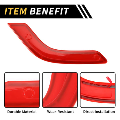 Red Front Rear Door Handle Panel Bezel Cover Trims for Jeep Wrangler (2007-2023)