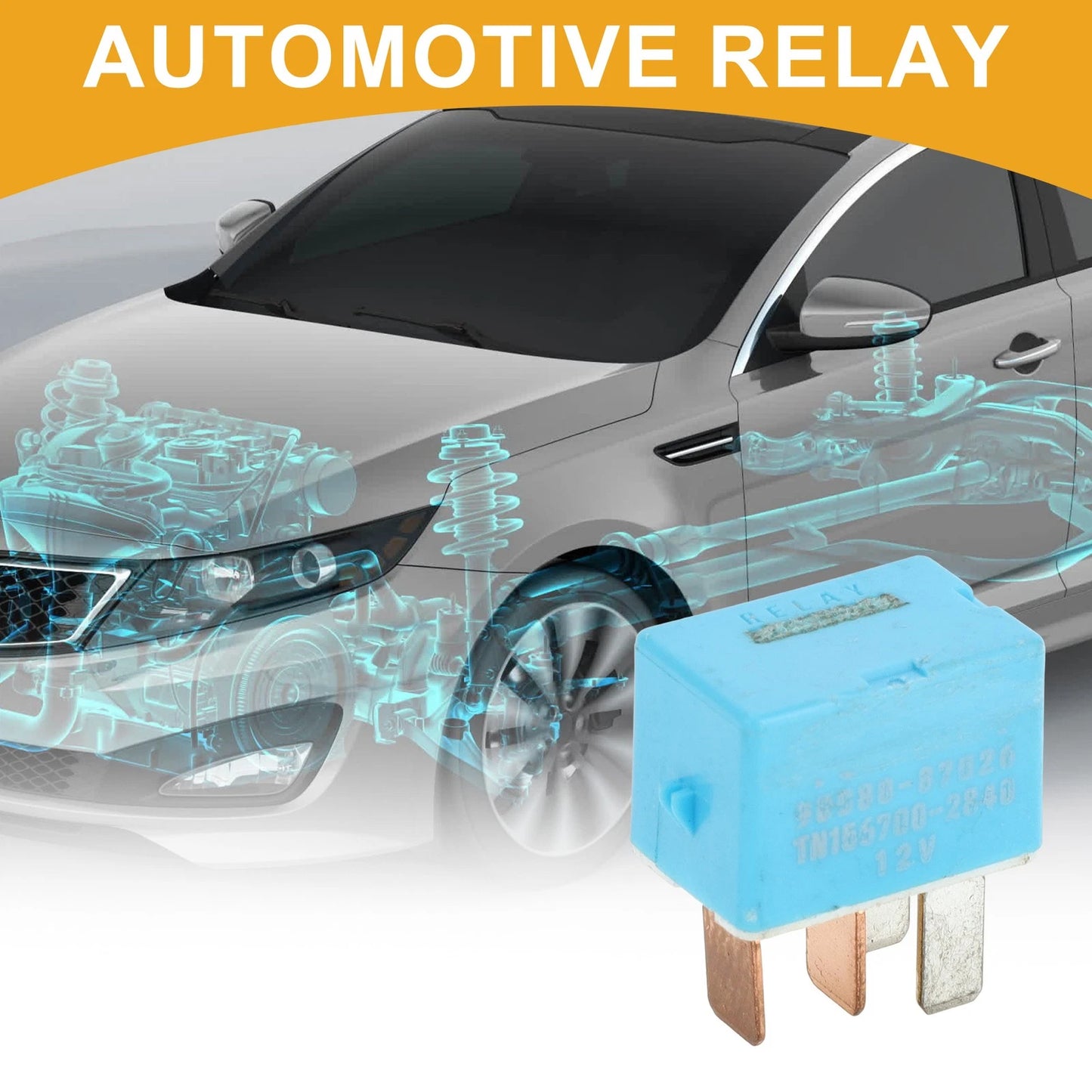 Multi-Purpose Relay 12V 4-Pin for Toyota Prius Plastic
