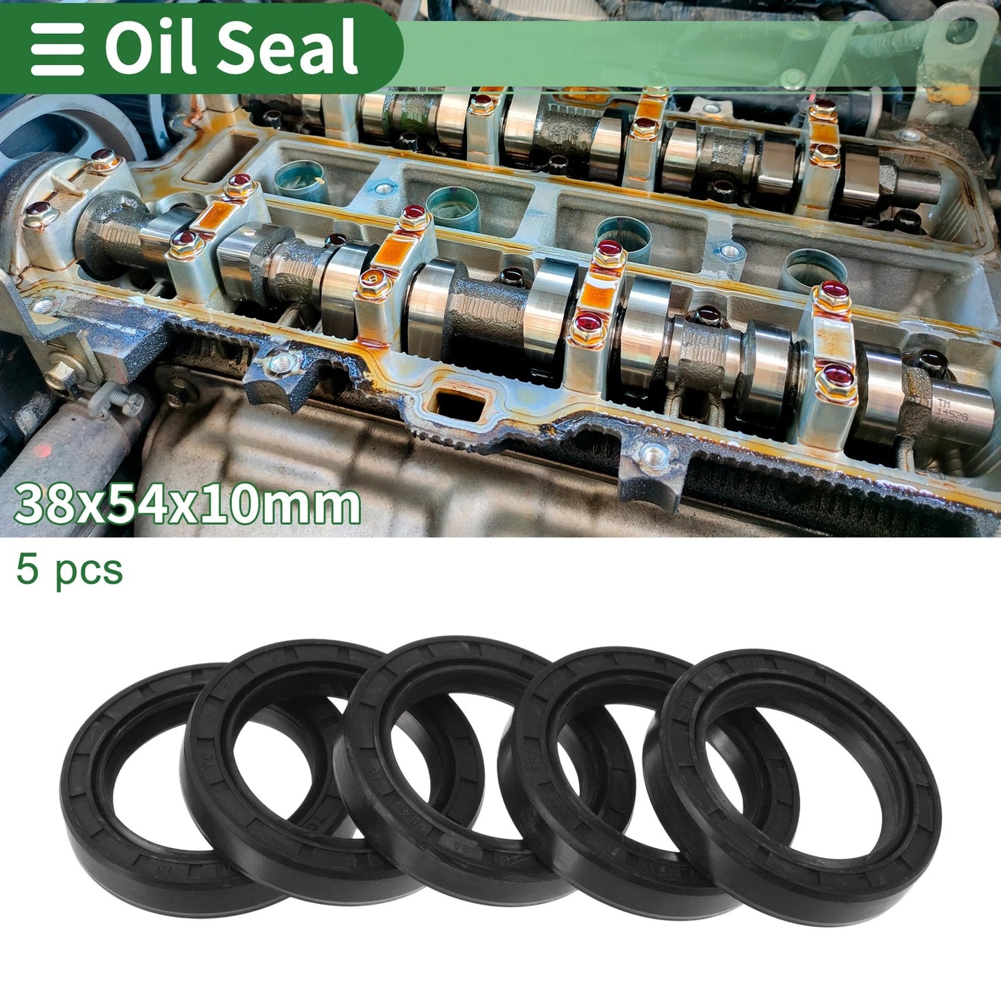 Oil Seal / 38x54x10mm / NBR Rubber 5 Pcs for Make Model