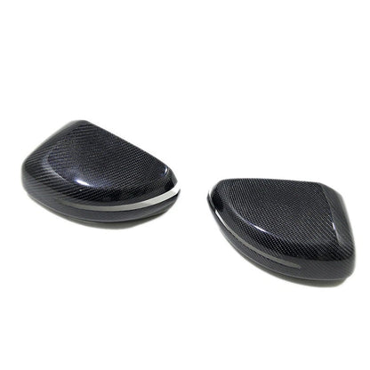 Real Carbon Fiber Wing Side Mirror Cover Caps Trim fit For Audi R8 13-15