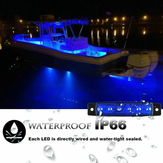 12 x LED Cabin Deck Courtesy Light Stern Transom Lights Waterproof for Boat