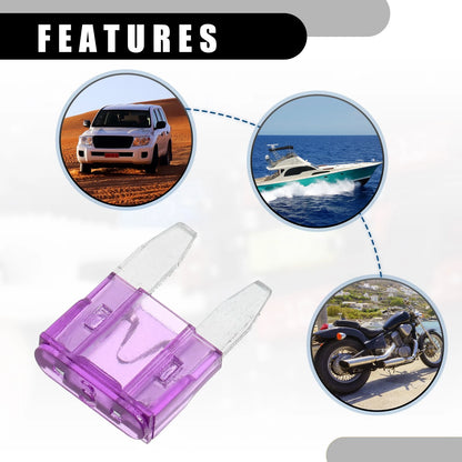 5 x Mini 3AMP APM/ATM Blade Fuses for Car Short Circuit Protection