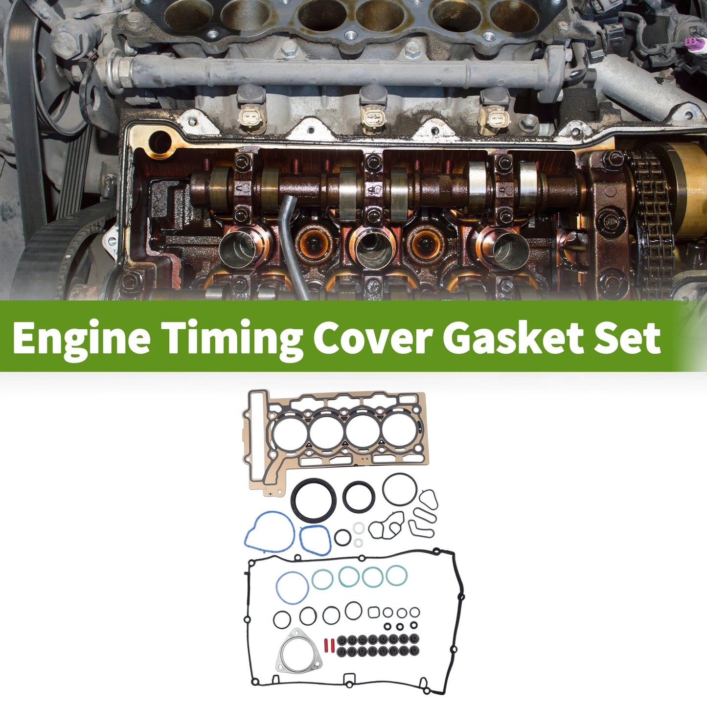 Engine Timing Cover Gasket Set for Mini Cooper 1.6L (2007-2015)