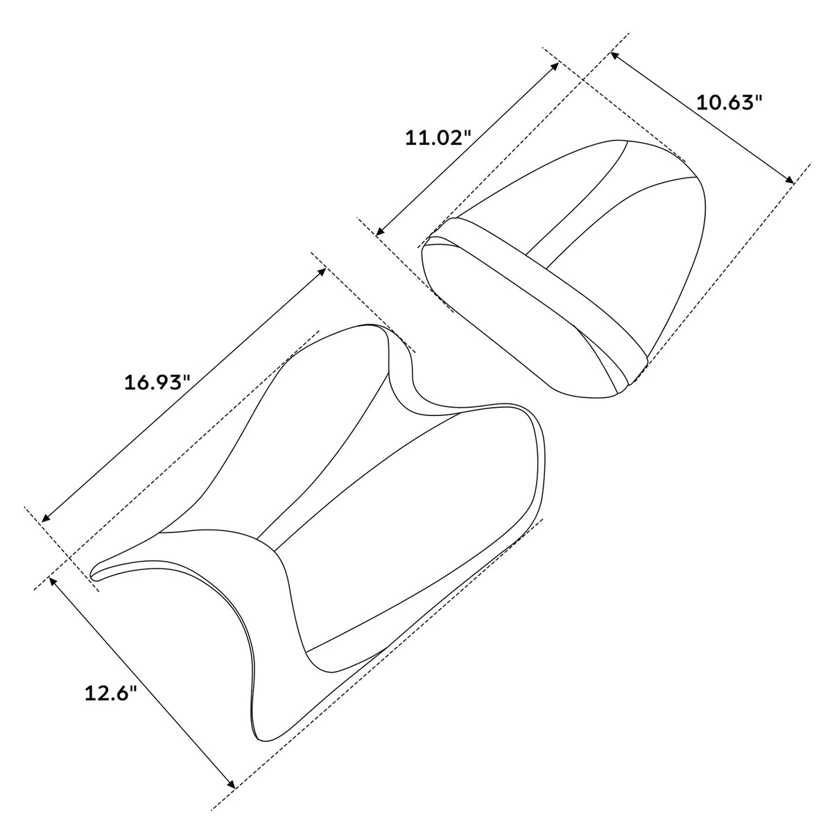 Rider & Passenger Seats for Yamaha YZF R6 (2008-2016) Black Red