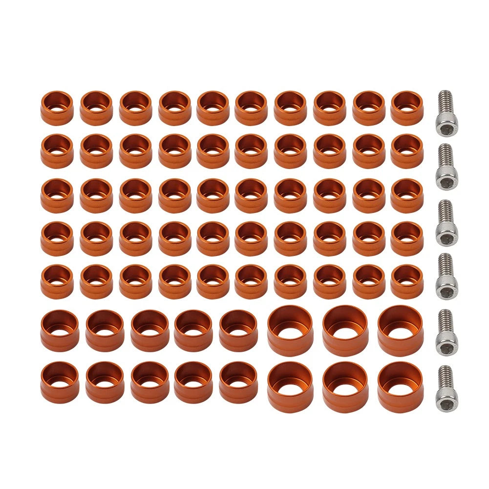 66X Engine Bolt Topper Cap Orange for Harley Twin Cam Touring Road Glide