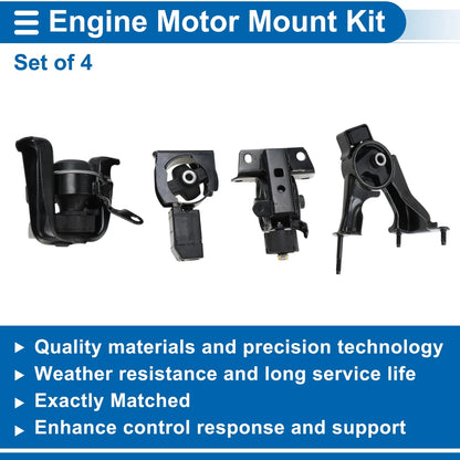4 Pcs Engine Motor Mounts for Pontiac Vibe (2003-2008)