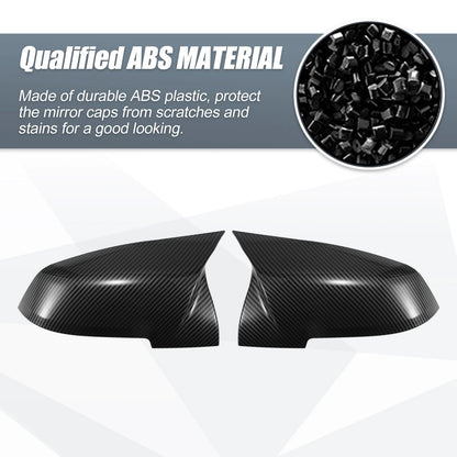 Rearview Mirror Cover Cap 2 x Carbon Fiber Pattern for BMW X1 328i 125i 330i