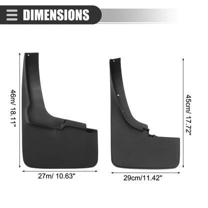 Car Mud Flaps Splash Guards Set for Ford Ranger (2019-2022)