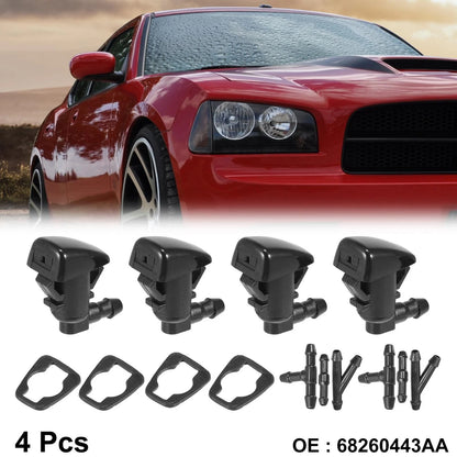 4pcs Front Windshield Washer Nozzles for Jeep Cherokee (2014-2023)
