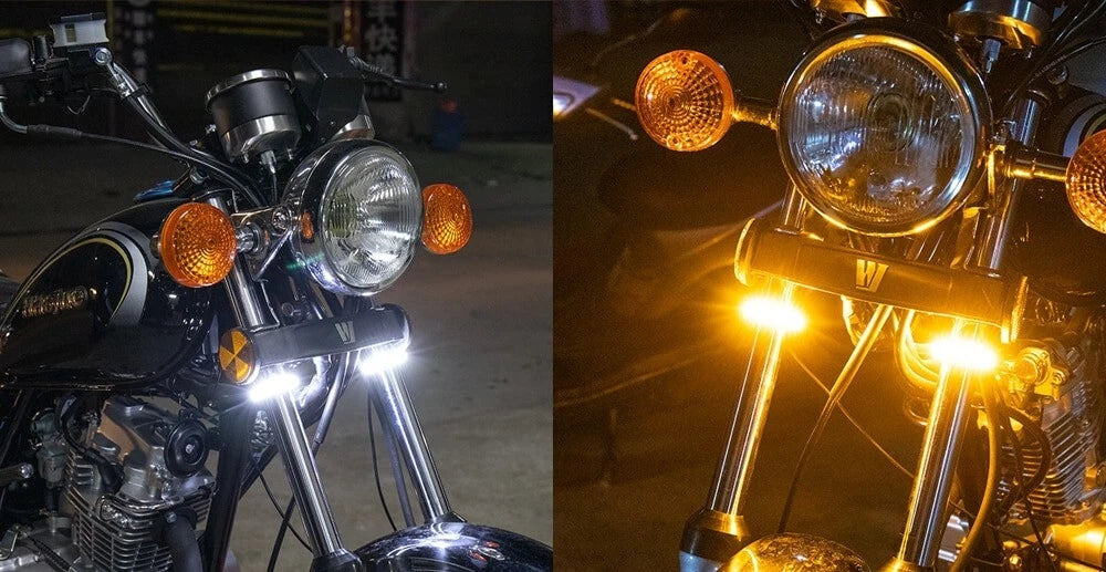Amber Classic Motorcycle Turn Signal Lights for Universal Models