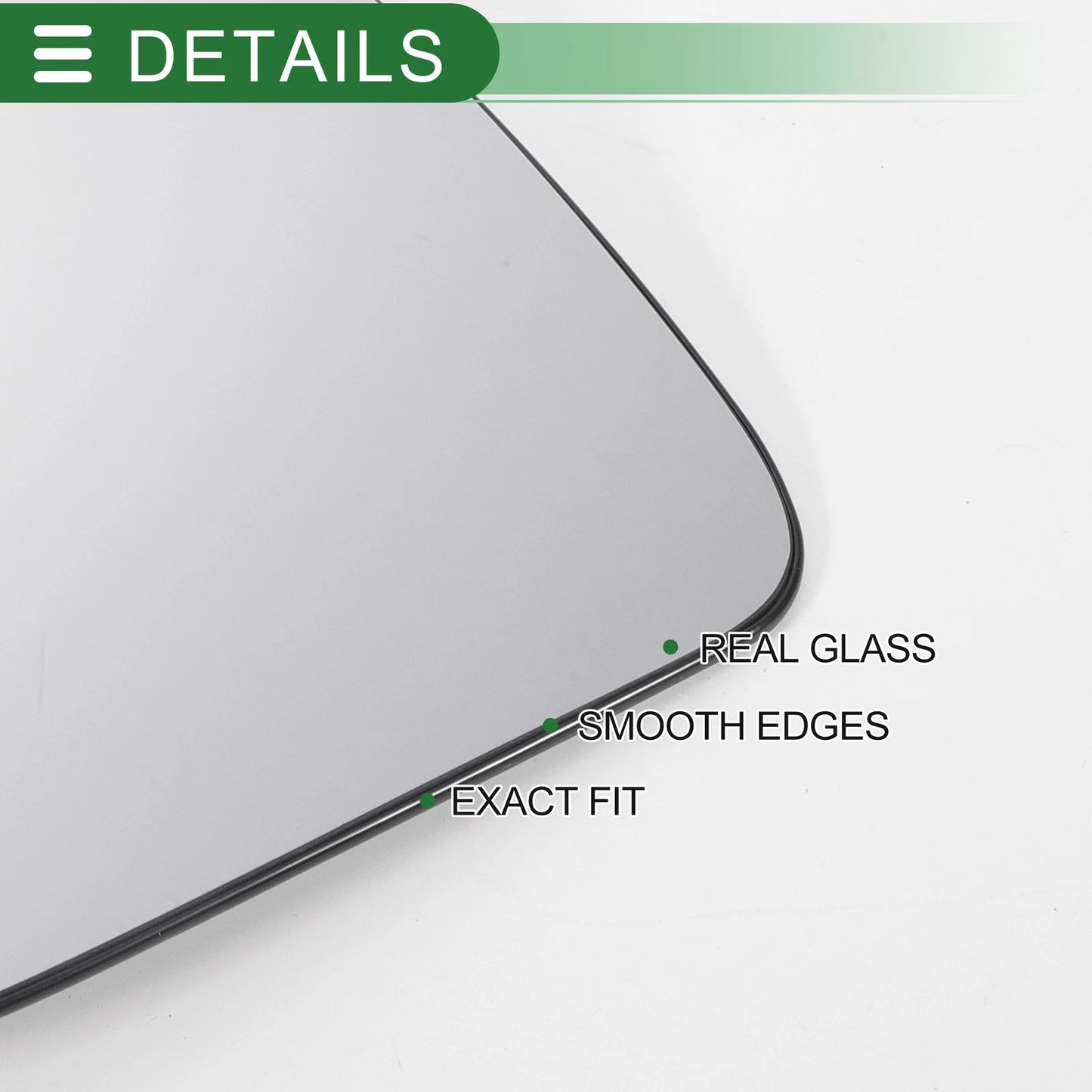 Left Side White Mirror Glass w/ Back Convex for Ford Maverick (2022-2023)