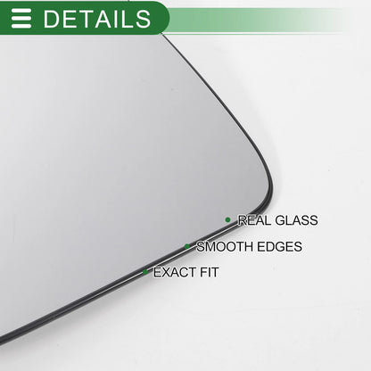 Left Side White Mirror Glass w/ Back Convex for Ford Maverick (2022-2023)