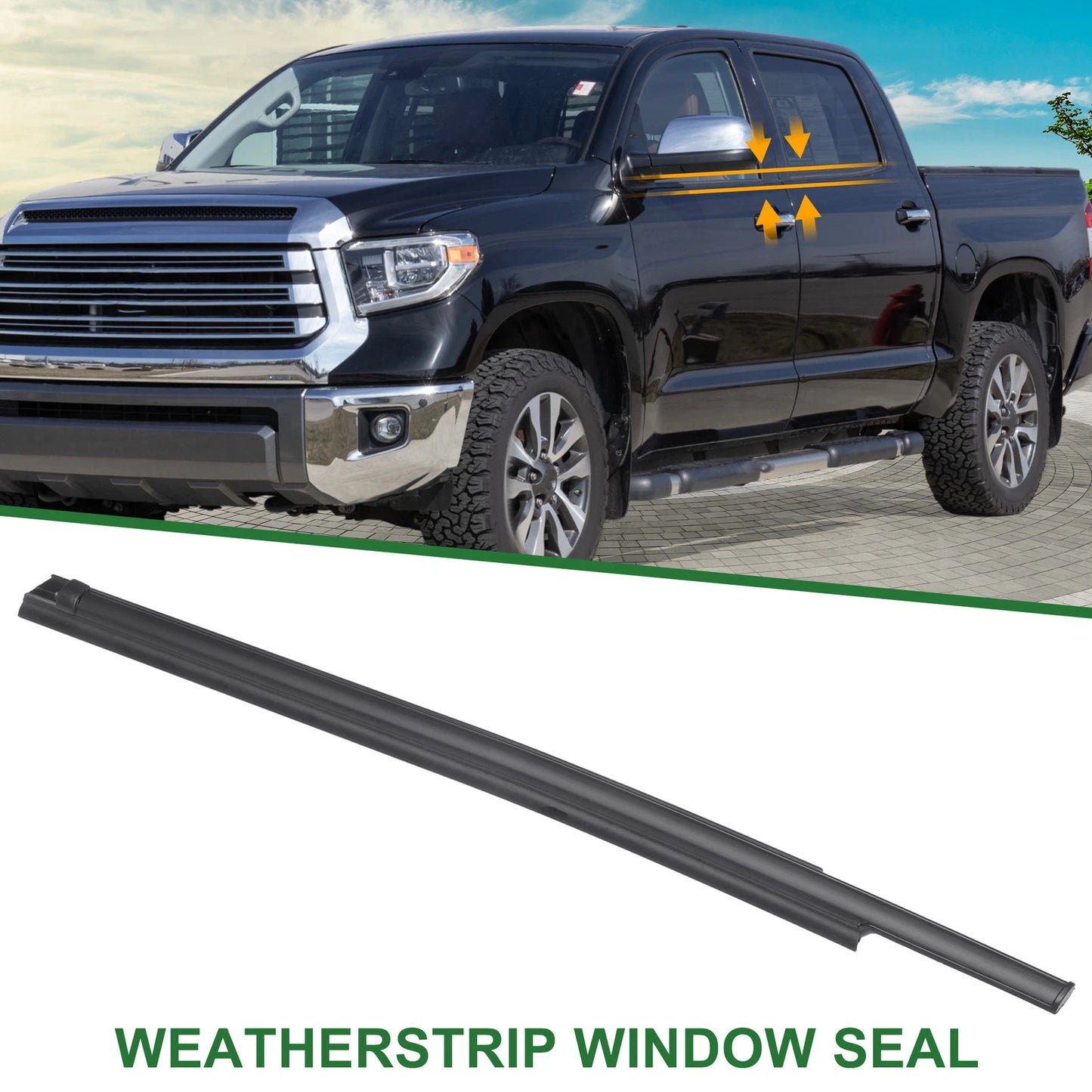 Rear Left Weatherstrip Window Seal for Toyota Tundra (2007-2021)