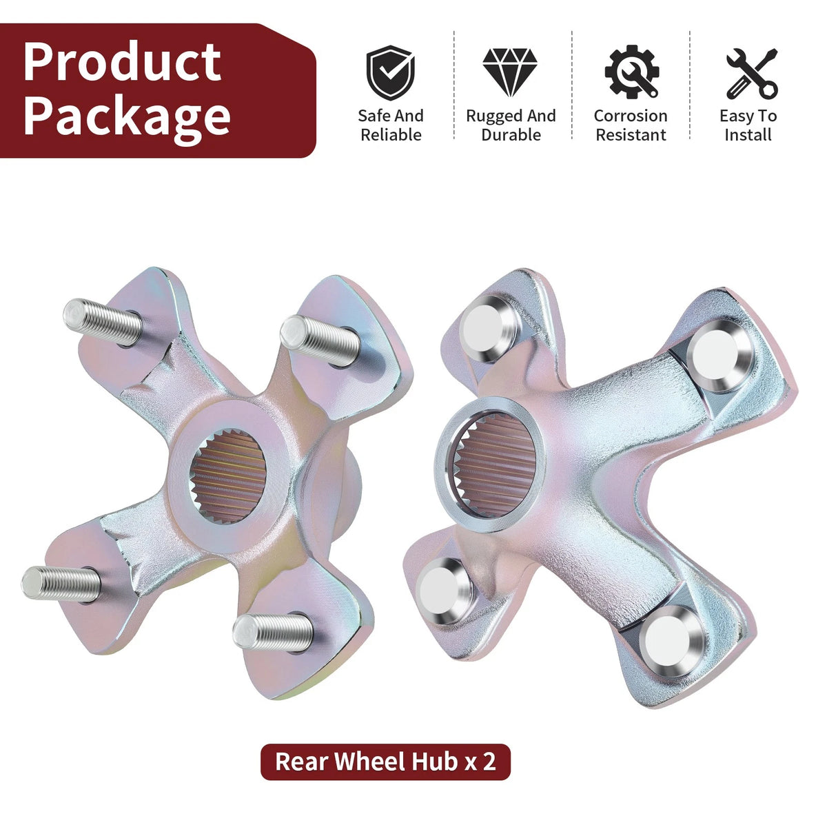2 x Rear Hubs for Suzuki QuadSport LT-Z400 LT-R450