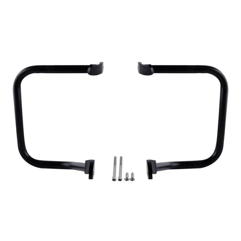 Chrome/Black Saddlebag Guard Rail Crash Bar for Harley FLST FLSTC (2000-2017)