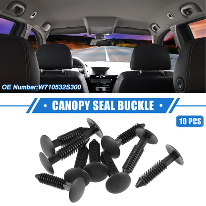 10 x Canopy Seal Buckle Clips for Ford Mustang (2005-2006) Black