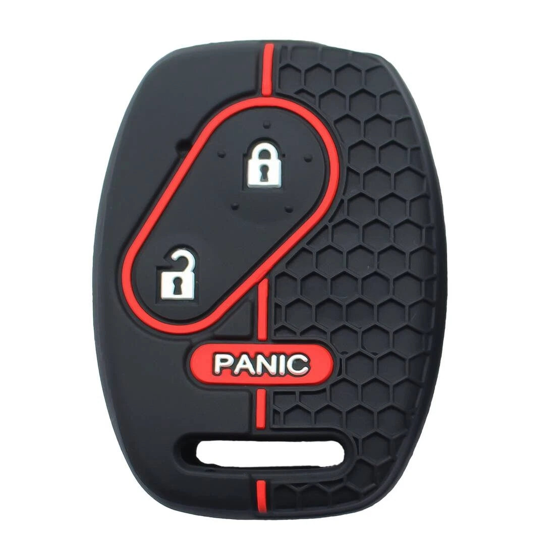 Black Red Silicone Key Shell Housing Case Cover for Honda (New)