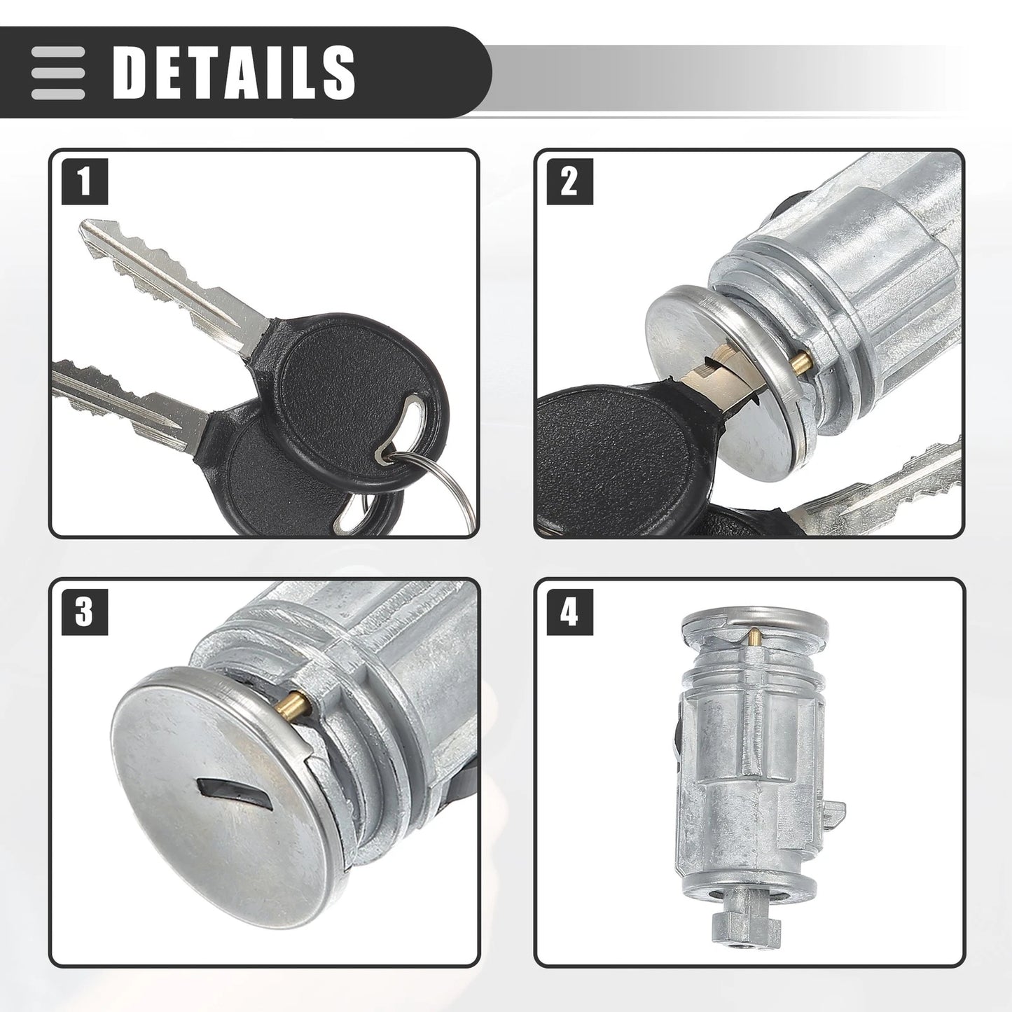 Ignition Switch Lock Cylinder with 2 Keys for Dodge Dakota