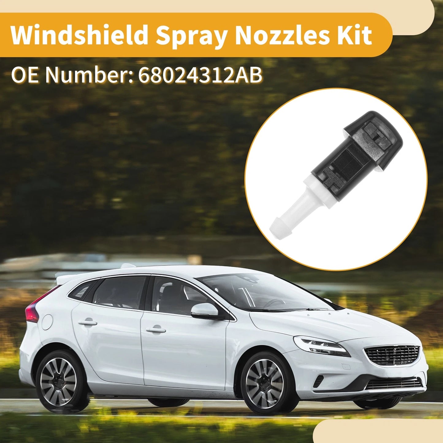 Windshield Washer Nozzle Kit for Chrysler 300 (2006-2010) with Gaskets