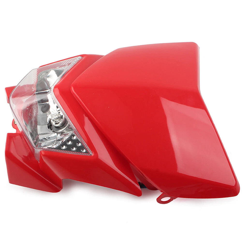 Headlight Lamp for MX Enduro Dirt Trail Bike 250cc Red