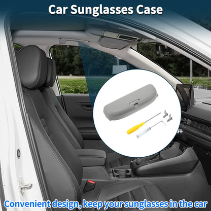 Sunglasses Case for Toyota RAV4 Eyeglasses Holder Storage Box ABS Cloth Grey