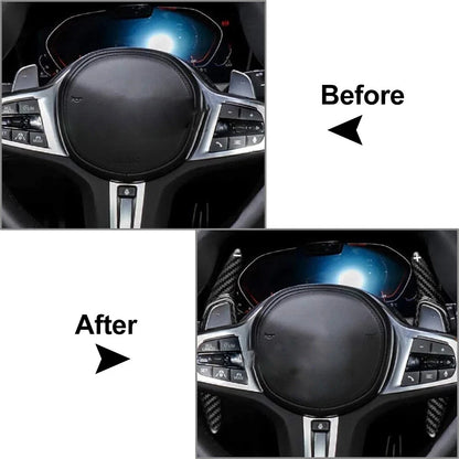 Carbon Fiber Black Steering Wheel Paddle Shifter Extensions for BMW 3/5/6/7/8 (2006-2023)