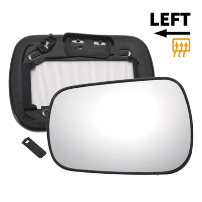 Left Side White Mirror Glass w/ Back Convex Heated for Ford Fiesta, Fusion (2011-2023)