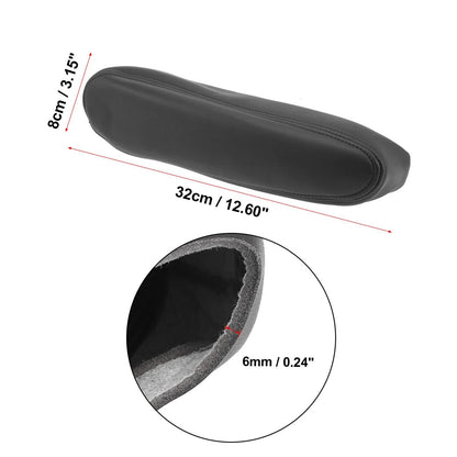 Pair Front Seat Armrest Cover Microfiber Leather Black for Chevy Tahoe (2000-2006)