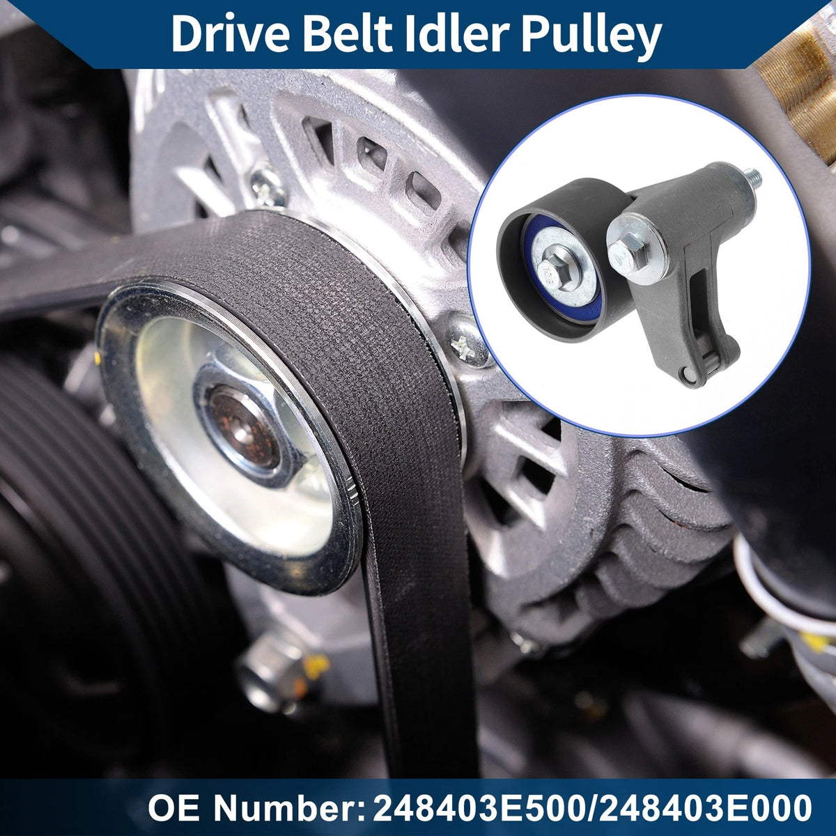 Drive Belt Idler Pulley for Honda Passport (1998-2002) 1 Pc