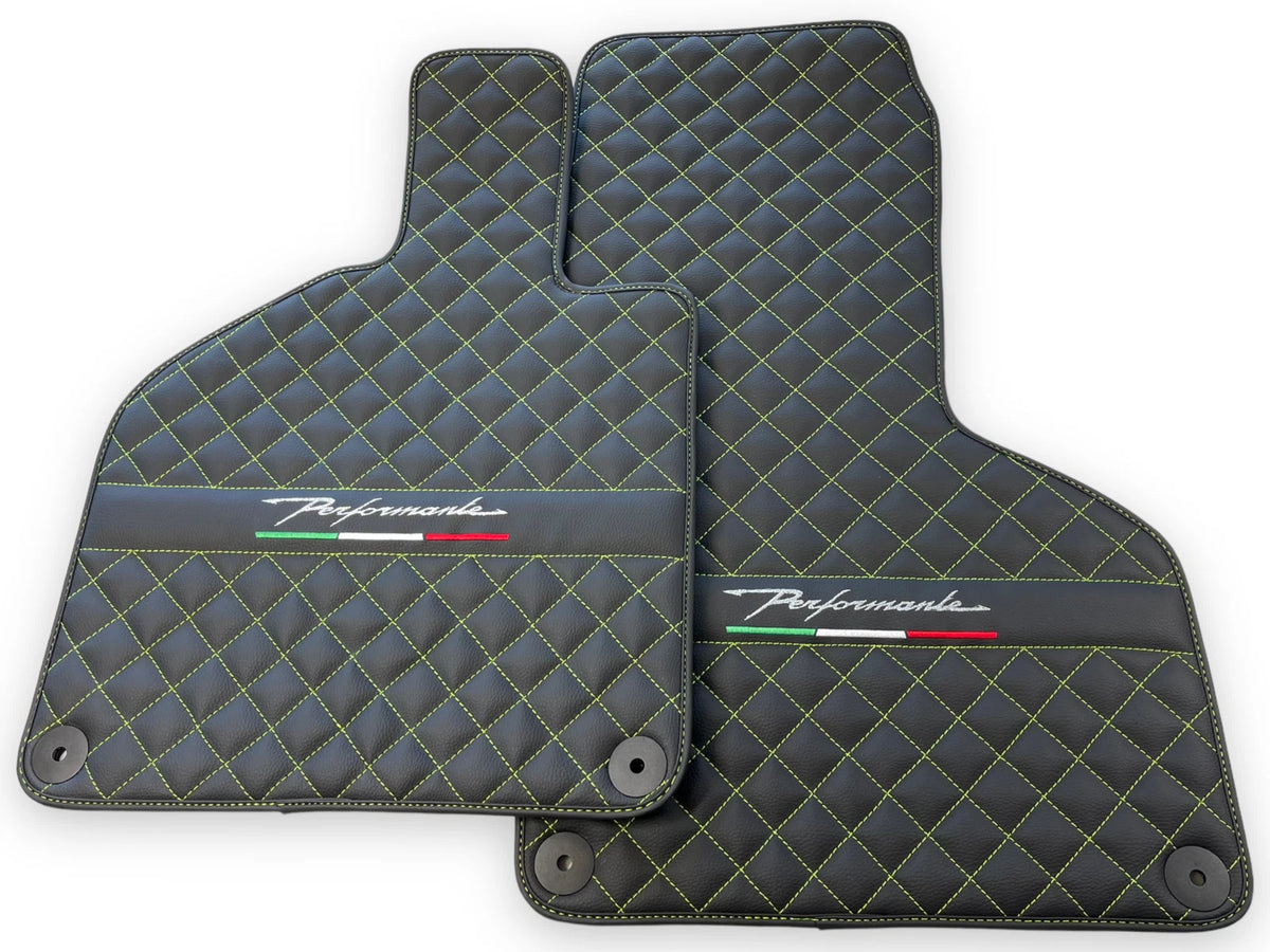 Floor Mats for Lamborghini Huracan Performante (2014-2023) - Green Sewing