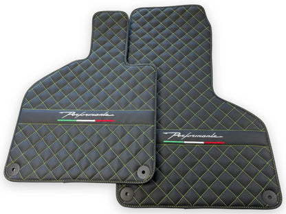 Floor Mats for Lamborghini Huracan Performante (2014-2023) - Green Sewing