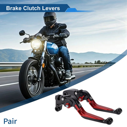 Adjustable Brake Clutch Levers for Yamaha YZF R1 Black/Red Handle (2015–2022)